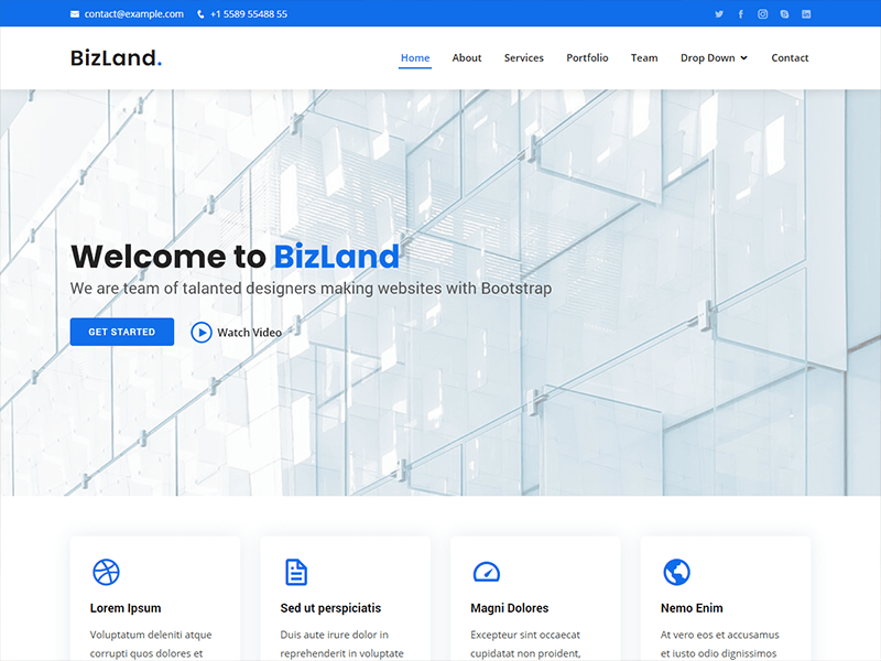 Bootstrap 创建干净、优雅和漂亮的免费网站模板和主题