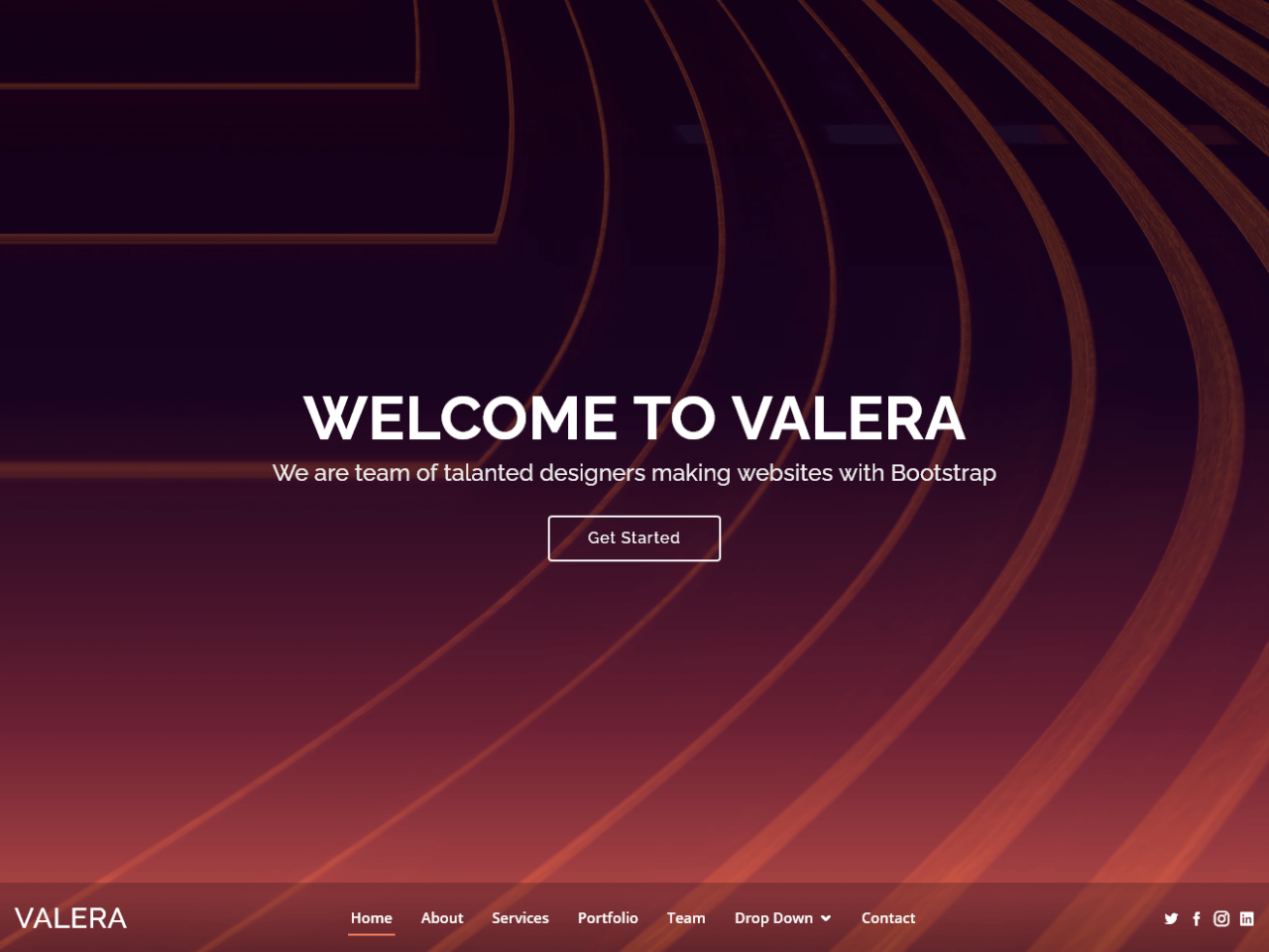 Valera - Bootstrap欢迎单页主题
