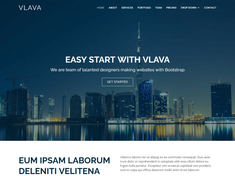 Vlava - Bootstrap 单页模板