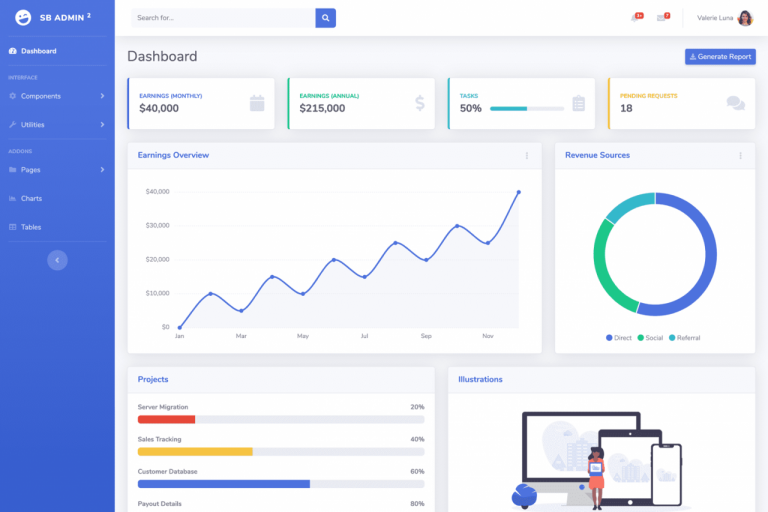 基于Bootstrap4的后台管理框架