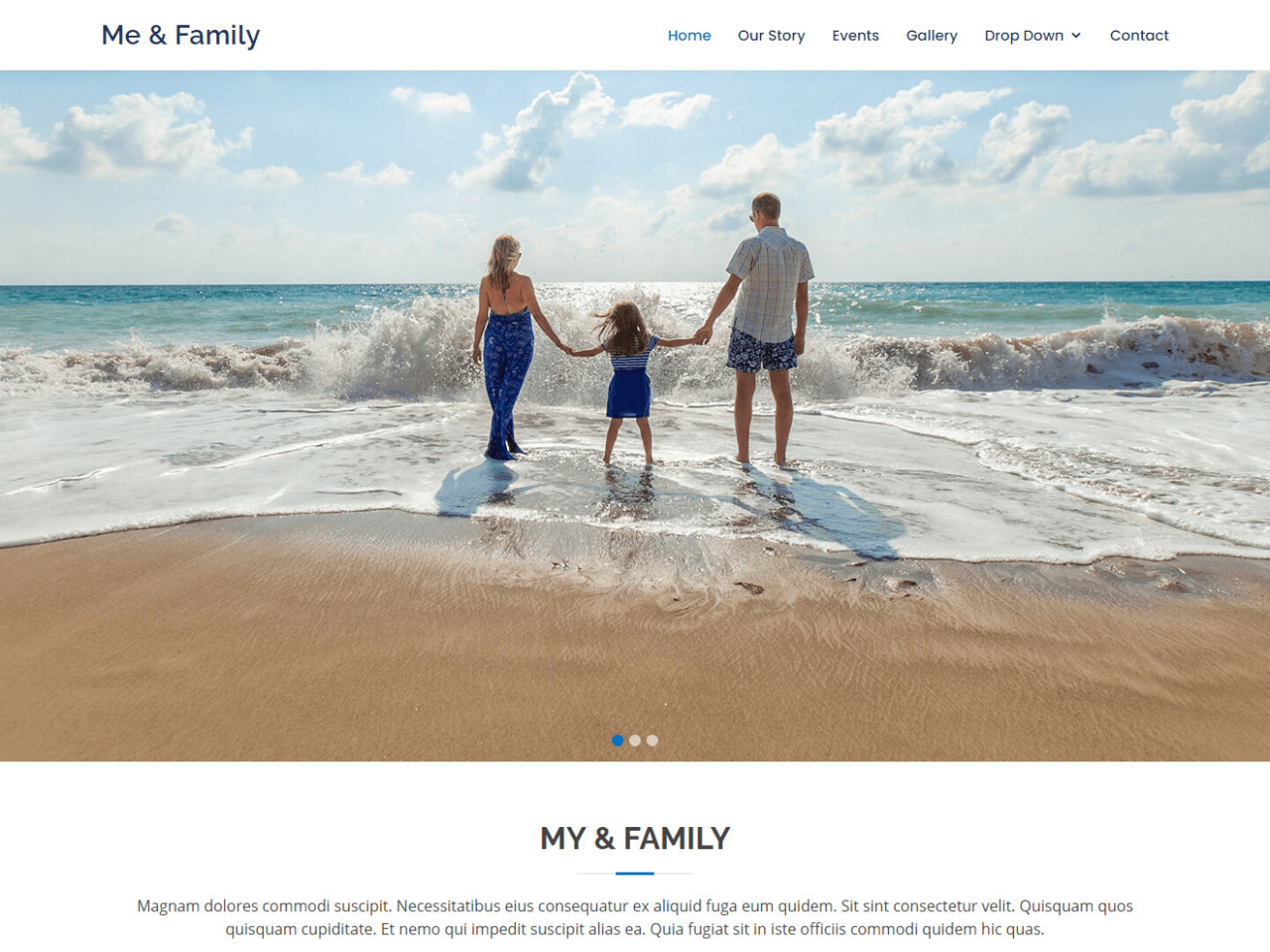 我和家人 - Bootstrap 家庭网站模板