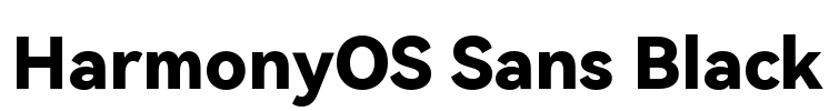HarmonyOS Sans Black