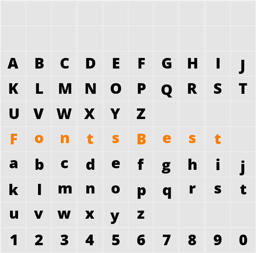 Open Sans ExtraBold Character Map