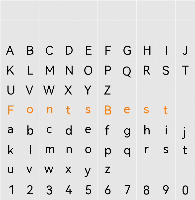 HarmonyOS Sans 映射图