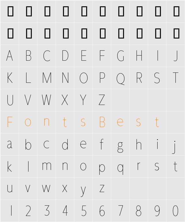 阿里妈妈灵动体 VF 映射图