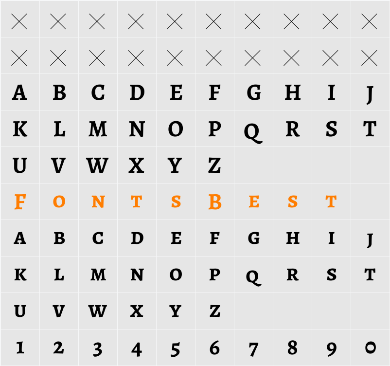 Alegreya SC 映射图